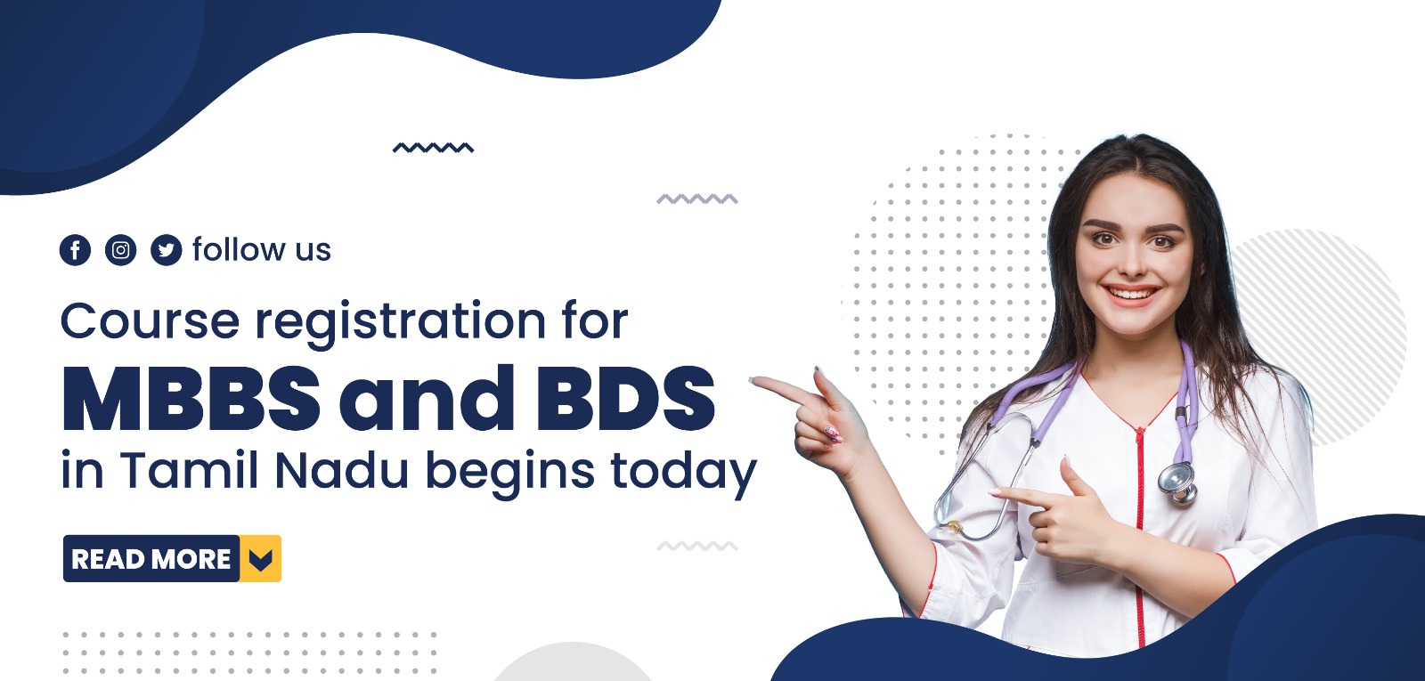 Course registration for MBBS and BDS in Tamil Nadu begins today