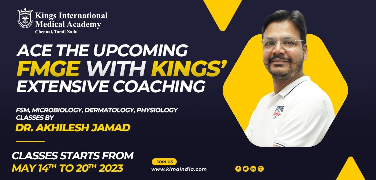 Intensive Coaching Classes for the July 30th, 2023 FMG Exam at Kings